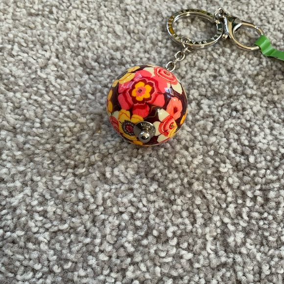 Vera Bradley Buttercup Have a Ball Keychain - Picture 2 of 4